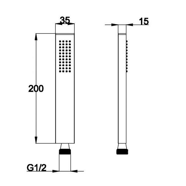 Душевая лейка Душевая лейка Belbagno Carin CAR-D2C-CRM